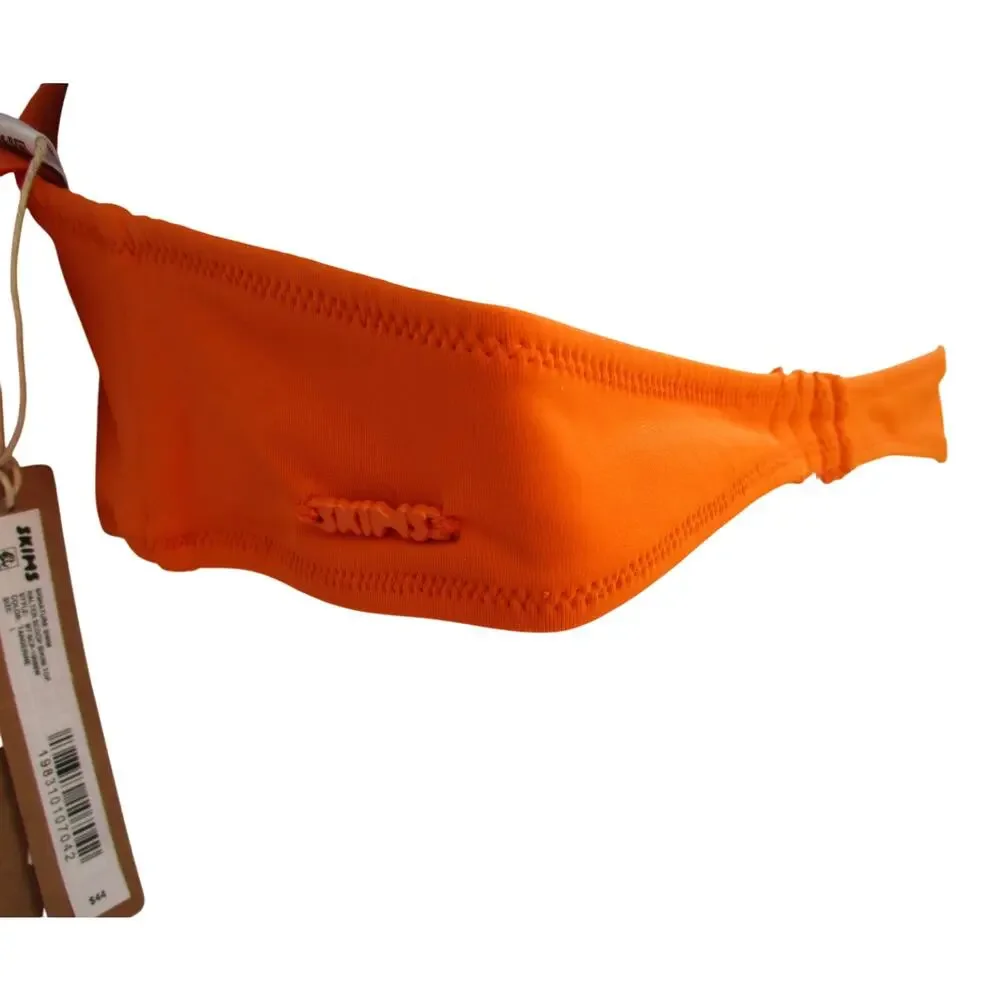 Nwt SKIMS Halter Scoop Bikini Top Tangerine Size L